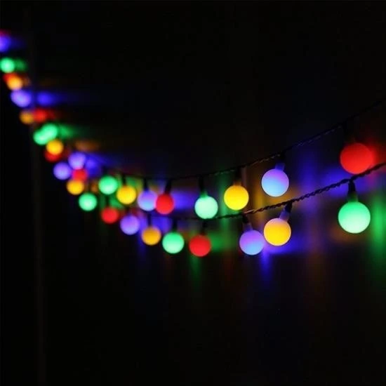 BUFFER® Dekoratif Minik Top 40 Ledli Dekoratif Dolama Led Işık (RGB) - 6