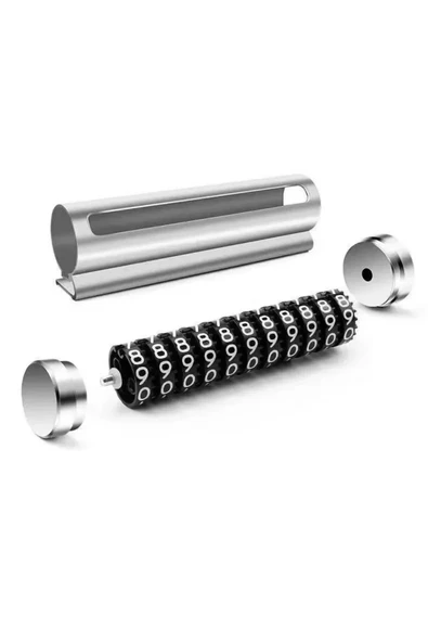 BUFFER® Alüminyum Kasa Gri Renk Çevirmeli Araç Içi Telefon Numaratörü Park Oto Numaratörü - 8