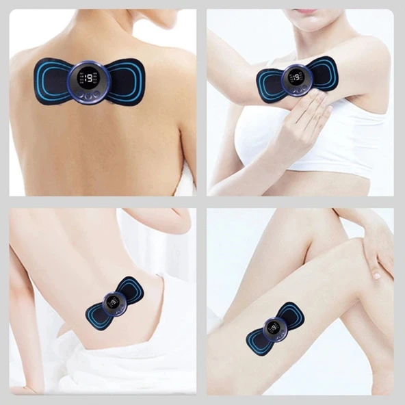 BUFFER® Titreşimli USB Şarj Aletli Mini Elektrikli Kelebek Masaj Aleti - 2