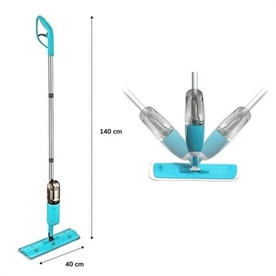 BUFFER® Döner Başlıklı Spreyli Mop Parke Ahşap Fayans Temizleyici Su Hazneli Sihirli Paspas - 6