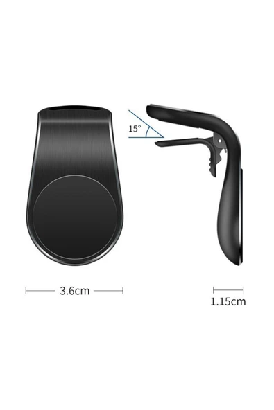 BUFFER ® Havalanndırma Izgarasına Takılabilen Mandallı Mıknatıslı Oto Araç Içi Manyetik Telefon Tutucu - 8
