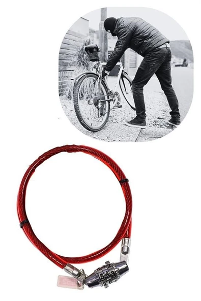 BUFFER® Şifreli Pratik ve Sağlam Bisiklet Kilidi - 2