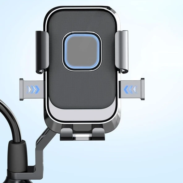 BUFFER® Motor,Motosiklet,Bisiklet ,Scooter İçin 360 Derece Dönebilen Dikiz Aynası Versiyonu Telefon Tutucu Aparat - 4