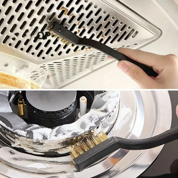 BUFFER®  3 lü Detaylı Temizlik Bakır,Demir ve Sert Plastik Tel Fırça - 4