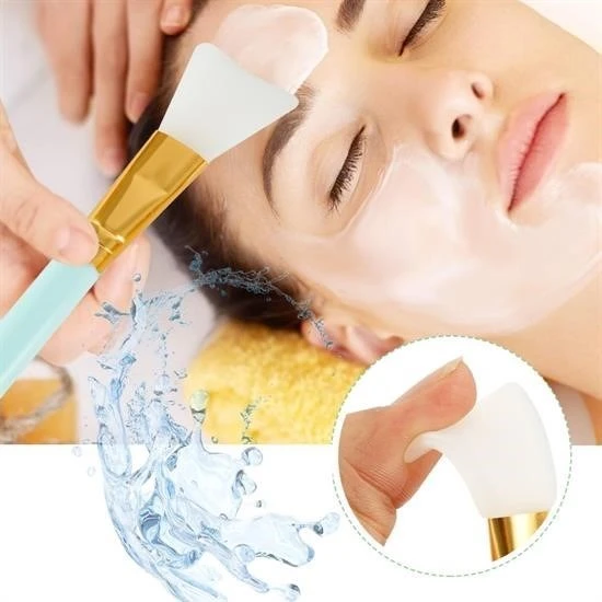 BUFFER® 2li Silikon Temizlemesi Kolay Kullanılabilen Yüz Cilt Bakımı Maske Ve Krem Spatulası - 3