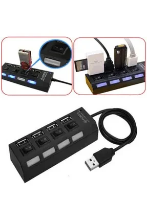 GABBLE GAB-UAP420 4 PORT ANAHTARLI USB 2.0 ÇOKLAYICI ürün görseli 1