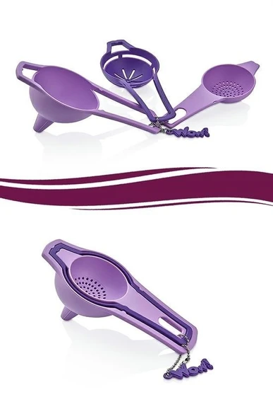 BUFFER® Pratik Yumurta Süzgeci Mini Süzgeç Huni Seti Hepsi Bir Arada - 5