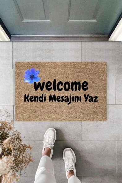 Dijital Baskı Kişiye Özel İç Kapı Dekorasyon Paspas PS11317 - 1