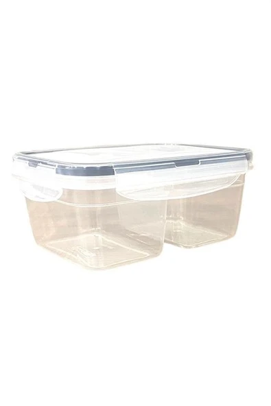 BUFFER® 2 Bölmeli 0,45+0,45 Litre Kilitli Kapaklı Erzak Saklama Kabı LC-524 - 4