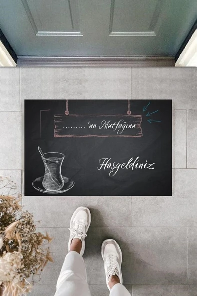 Dijital Baskı Kişiye Özel İç Kapı Dekorasyon Paspas  PS11290 ürün görseli