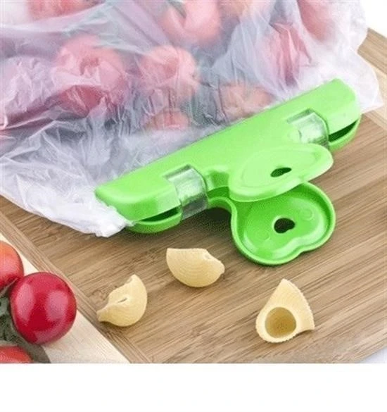 BUFFER® 2li Pratik Torba Paket Ve Poşet Kapatıcı Kilitli Klips Mandal - Resim 6