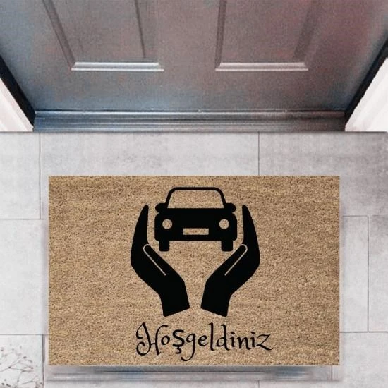 Kapı Önü Paspası Dekoratif Dijital Baskı Arabalar P-2687 ürün görseli 1
