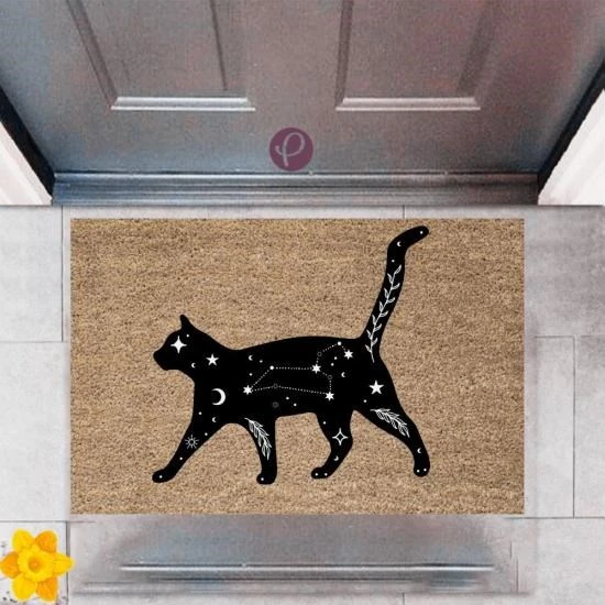 Kapı Önü Paspası Dekoratif Dijital Baskı Kedi P-2496 ürün görseli