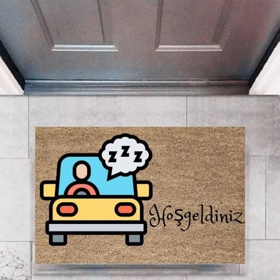 Kapı Önü Paspası Dekoratif Dijital Baskı Arabalar P-2683 ürün görseli