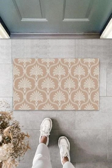 Dijital Otantik Motif Pudra Kapı Paspası Dış Mekan Paspas K-3065 ürün görseli