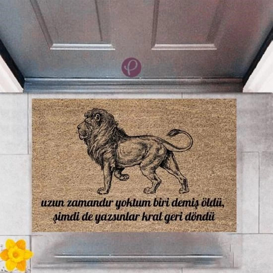 Kapı Önü Paspası Dekoratif Dijital Baskı Kral Geri Döndü P-2379 ürün görseli