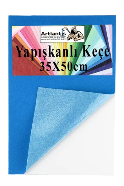 Yapışkanlı Keçe 35x50 cm 1 Adet 2.0 mm Kendinden Yapışkanlı Renkli Hobi Keçesi Elişi Keçe Kumaşı Anasınıfı Kreş Etkinlik - 12