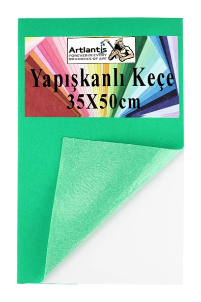 Yapışkanlı Keçe 35x50 cm 1 Adet 2.0 mm Kendinden Yapışkanlı Renkli Hobi Keçesi Elişi Keçe Kumaşı Anasınıfı Kreş Etkinlik - 3