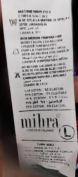 Mihra Kadın Bisiklet Yaka COMPACT PENYE Likralı KAPRİ Kısa Kol Pijama Takımı 90753S - 1 Adet  Siyah S - M - Resim 3