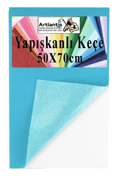 Yapışkanlı Keçe 50x70 cm 1 Adet 2.0 mm Kendinden Yapışkanlı Renkli Hobi Keçesi Elişi Keçe Kumaşı Anasınıfı Kreş Etkinlik