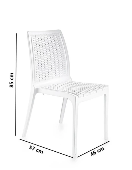 Omnipazar SY-2523 Rattan Bahçe Sandalye 4'lü Set - 4