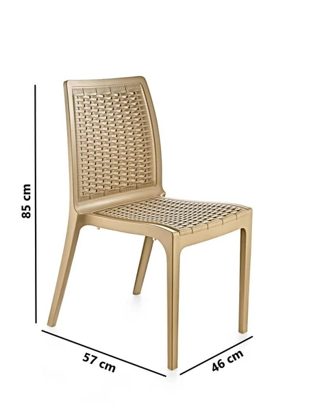 Omnipazar SY-2523 Rattan Bahçe Sandalye 4'lü Set - 6