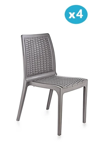 Omnipazar SY-2523 Rattan Bahçe Sandalye 4'lü Set - 7