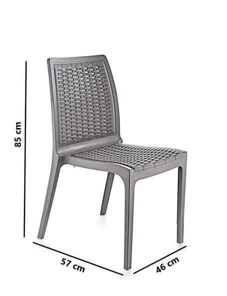 Omnipazar SY-2523 Rattan Bahçe Sandalye 4'lü Set - 8
