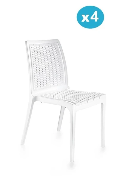 Omnipazar SY-2523 Rattan Bahçe Sandalye 4'lü Set - 3