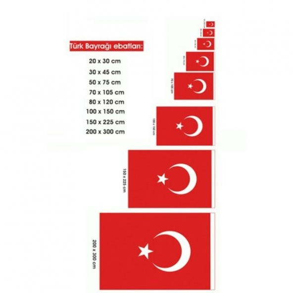 Türk Bayrağı 200*300 cm Ebatında Kumaş Türk Bayrağı Al Bayrak 200*300 Bez Bayrak