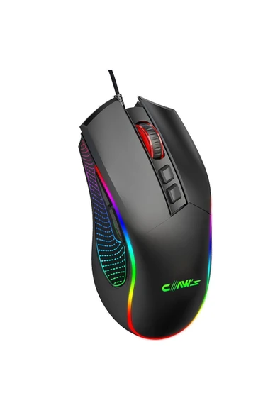 Claws  Claw's Crossfire V1 12800 Dpi Full Wide RGB Özel ABS Doku Reflex Örgü Kablolu Gaming Mouse Siyah - 3