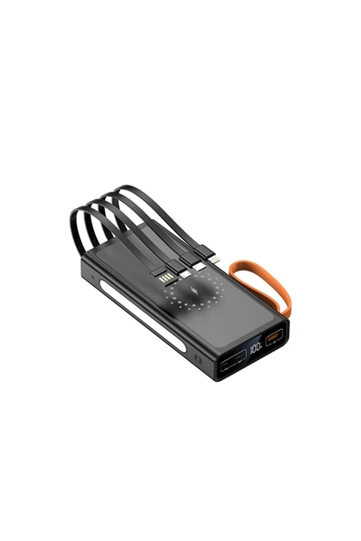 SPRANGE  SR-P25W 24000mAh Kablolu Wirelesss Işıklı Powerbank