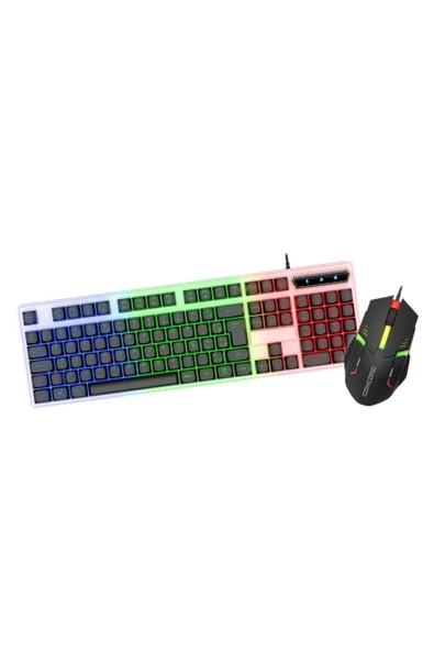 Concord  C-67 Kablolu Gaming Işıklı Standart Q Klavye & Mouse Türkçe