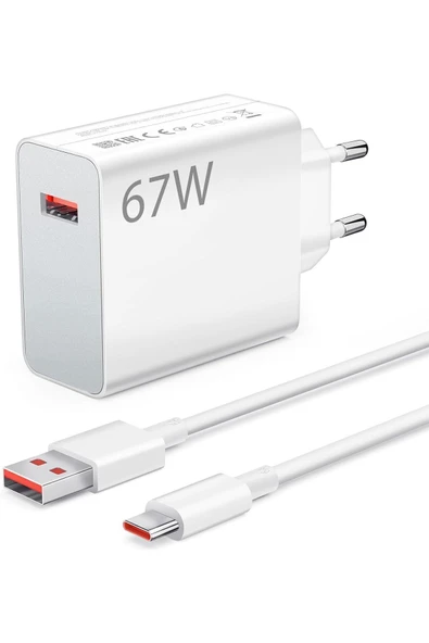 Concord  Redmi Note 12R Pro Uyumlu 67 Watt sh-67 Hızlı ve Turbo Şarj Seti Kafa+ Kablo