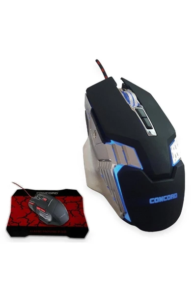 Concord  7 Tuşlu Rgb Gaming Mouse 7200 Dpı Mouse Pad Hediyeli Concord C-25