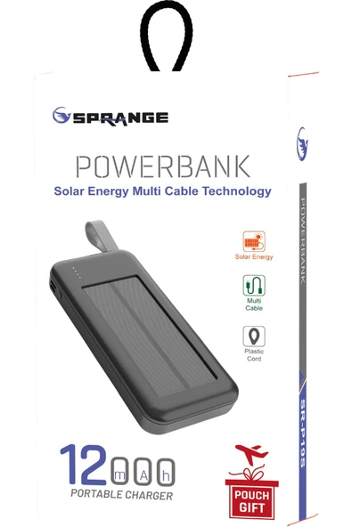 SPRANGE  Sr-p19s 12000 Mah Solar Enerji Powerbank - 3