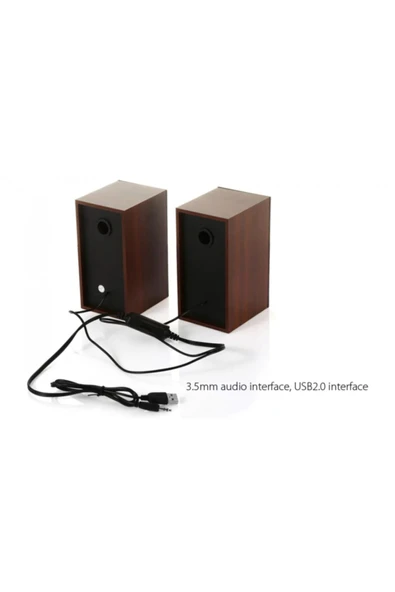 Concord  C-8003 Usb Ahşap Desen Pc Hoparlör Subwoofer Ses Sistemi 2.0 - 5