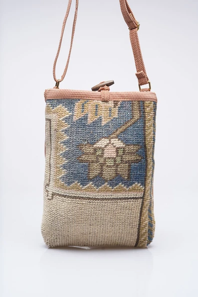 Kadın Kilim & Dokuma Desenli El Yapımı Omuz Çantası