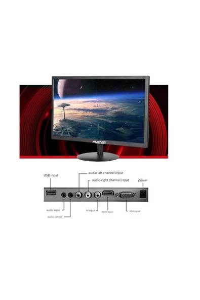 AVENIR 19" LED AV-M19A 5MS 60Hz HDMI Güvenlik Monitör