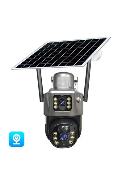 Avenir Av-m12 Solar Smart Güvenlik Kamerası 4g Sim 4mp 2 Kameralı Wi-fi Ptz Renkli Gece Görüş Hareke