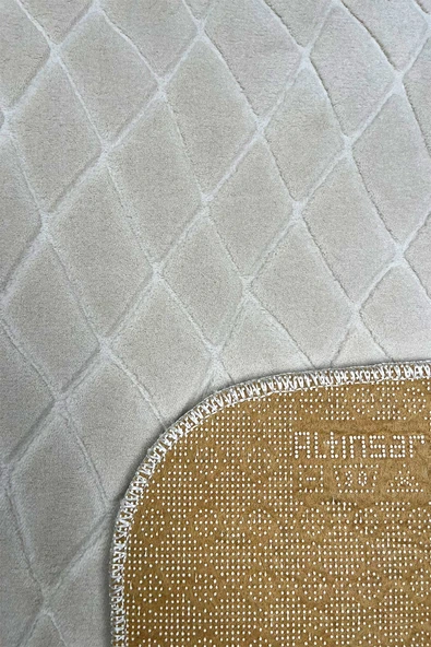 Sarar Plus Rölyef Banyo Paspas Takımı 2'li Bej Kabartma Desenli Kaymaz Tabanlı (60x100 / 40x60) - 3