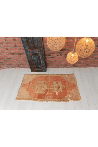 Dekoratif El Dokuma , Kilim Paspas, Anadolu Paspas Halı, Vintage Kilim - 2