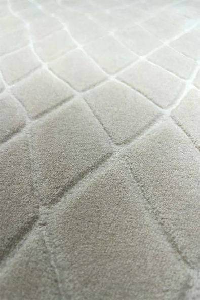 Sarar Plus Rölyef Banyo Paspas Takımı 2'li Bej Kabartma Desenli Kaymaz Tabanlı (60x100 / 40x60) - 2