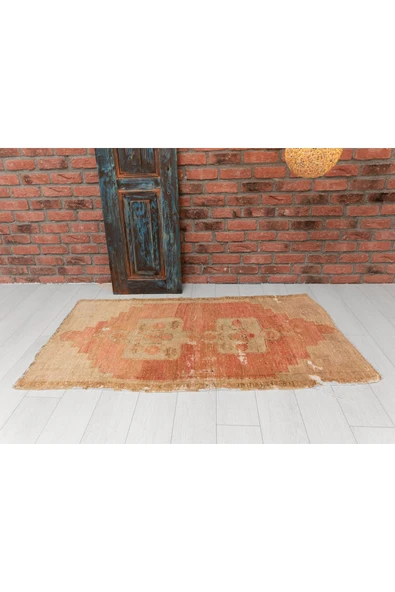 Dekoratif El Dokuma , Kilim Paspas, Anadolu Paspas Halı, Vintage Kilim - 5