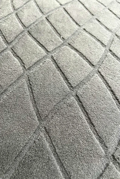 Sarar Plus Rölyef Banyo Paspas Takımı 2'li Antrasit Kabartma Desenli Kaymaz Tabanlı (60x100 / 40x60) - 2