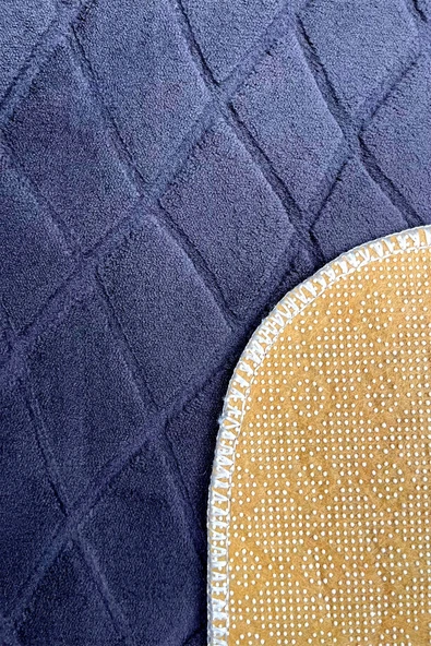 Sarar Plus Rölyef Banyo Paspas Takımı 2'li Antrasit Kabartma Desenli Kaymaz Tabanlı (60x100 / 40x60) - 3