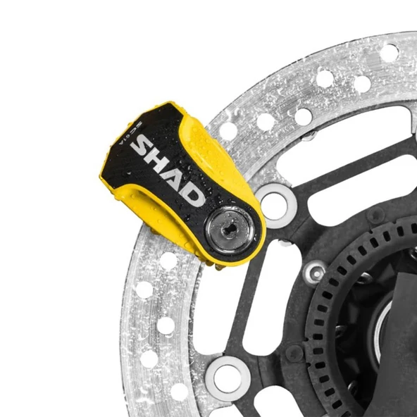 SHAD SC61A Alarmlı Sarı Motosiklet Disk Kilidi C0S6103A - 7