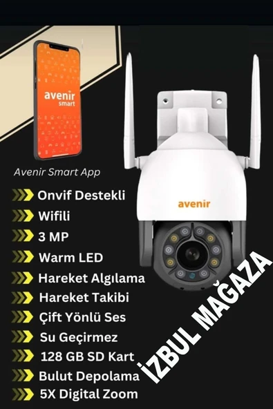 Dış Ortam 360° Dönebilen Gece Görüşlü Wi-fiakıllı Güvenlik Kamera