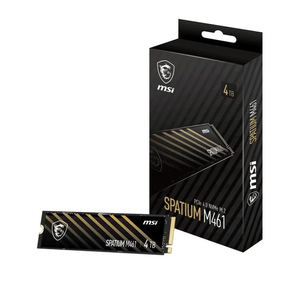 MSI SSD SPATIUM M461 PCIE 4.0 NVME M.2 4TB R:5000 W:4200