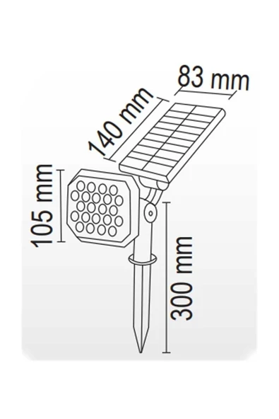 Fl-3124 22w 6500k Beyaz Solar Çim Armatürü - 4